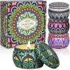 OSHINE 4 PACK Scented Candles Gifts Set Christmas Candles Aromatherapy Soy Wax Candles Home Fragrance Stress Relief Candles for Yoga