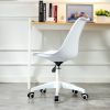 Modern Home Office Desk Chairs, Adjustable 360 ¬∞Swivel Chair Engineering Plastic Armless Swivel Computer Chair With Wheels for Living Room, Bed Room