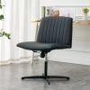 Black High Grade Pu Material. Home Computer Chair Office Chair Adjustable 360 ¬∞ Swivel Cushion Chair With Black Foot Swivel Chair Makeup Chair Study