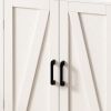 Four Door Storage Cabinets with LED Light, Open Shelf, Display Cabinet with Transparent Acrylic Cabinet Door, Cupboard, for Bathroom,Living Room,Dinin