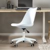 Modern Home Office Desk Chairs, Adjustable 360 ¬∞Swivel Chair Engineering Plastic Armless Swivel Computer Chair With Wheels for Living Room, Bed Room