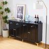 Buffet Sideboard Cabinet, 4 Doors Accent Storage Cabinet, Mid Century Modern Buffet Table with Adjustable Shelf, Console Table for Kitchen, Dining Roo