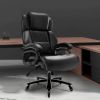 Big and Tall 400lbs Office Chair - Adjustable Lumbar Support Heavy Duty Metal Base Quiet Rubber Wheels High Back Large Executive Computer Desk Swivel