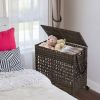 110L 2-Section Laundry Hamper with 2 Removable and Washable Liner Bags - Brown
