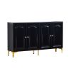 Buffet Sideboard Cabinet, 4 Doors Accent Storage Cabinet, Mid Century Modern Buffet Table with Adjustable Shelf, Console Table for Kitchen, Dining Roo