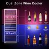 SOTOLA 24 inch Dual Zone Wine Cooler Refrigerator
