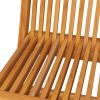 Patio Chairs with Cream White Cushions 4 pcs Solid Teak Wood - Cream