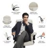 Sweetcrispy Executive Office PU Leather Desk Chair High Back Flip-Up Armrest Adjustable Ergonomic Home Office Chair - as Pic